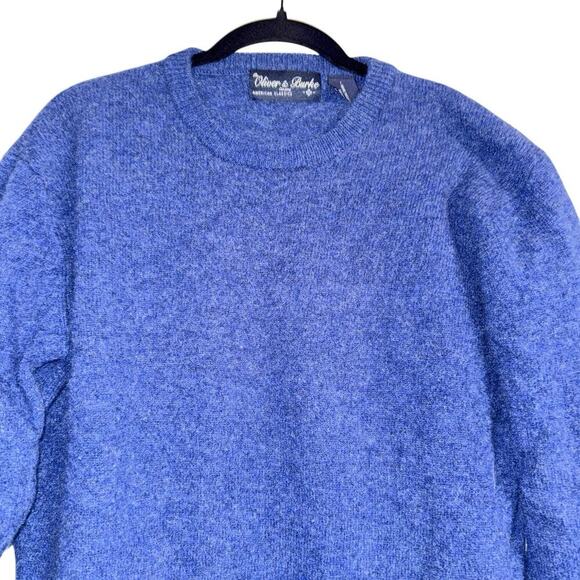 The Oliver & Burke 100% Lambs Wool Pullover Sweater Preppy Nautical Fisherman - Picture 3 of 7